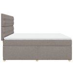 vidaXL Sommier à lattes de lit avec matelas Taupe 180x200 cm Tissu