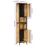 vidaXL Armoire de salle de bain 40x27x180 cm fer et bois de manguier