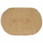 vidaXL Tapis de surface ovale Naturel 122 x 183 cm Jute