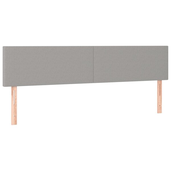 vidaXL Têtes de lit 2 Pièces Gris clair 100x5x78/88 cm Tissu