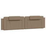 vidaXL Cadre de lit Viana sans matelas cappuccino 200x200 cm similicuir