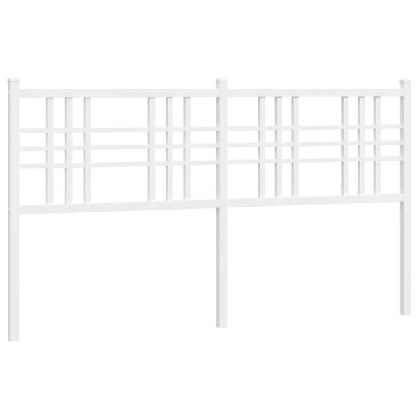 vidaXL Tête de lit de remplacement métal blanc 160 cm