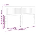 vidaXL Tête de lit Bois Ancien 160 cm Bois d'ingénierie