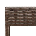 vidaXL Chaise longue avec auvent et table marron résine tressée