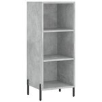 vidaXL Buffet haut Gris béton 34 5x34x180 cm Bois d'ingénierie