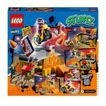 Lego 60293 city l'aire d'entraînement des cascadeurs  rampes  cage araignées et moto rétrofriction  jouet pour enfants +5 ans