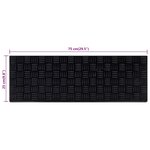 vidaXL Marches d'escalier 10 Pièces 25x75 cm caoutchouc