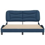 vidaXL Cadre de lit sans matelas bleu 160x200 cm tissu