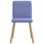 vidaXL Chaises à manger lot de 6 bleu jean tissu
