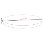 vidaXL Dessus de table Ø80x4 cm bambou