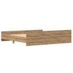 vidaXL Cadre de lit chêne artisanal 200 x 200 cm Bois d'ingénierie
