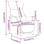 vidaXL Chaise de relaxation avec repose-pied Noir Velours