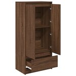 vidaXL Armoire tiroir chêne marron 55 5x34x119 5 cm bois d'ingénierie