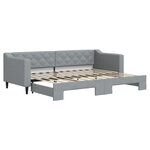 vidaXL Lit de jour avec gigogne sans matelas gris clair 80x200 cm
