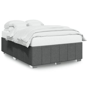 vidaXL Cadre de lit sans matelas gris foncé 140x200 cm tissu
