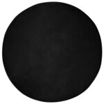 vidaXL Tapis en Fourrure Synthétique de Lapin Noir Ø 160 cm Polyester