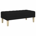 vidaXL banc Noir 113 x 57 x 39 cm tissu