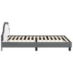 vidaXL Cadre de lit avec tête de lit Gris clair 90 x 200 cm PU