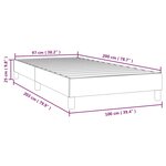 vidaXL Cadre de lit sans matelas crème 100x200 cm similicuir