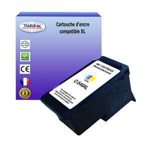 Cartouche compatible avec canon pixma mg2555 mg2555s mg2900 mg2940 remplace canon cl546xl couleur - t3azur