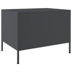 vidaXL Table basse anthracite 68x50x50 5 cm acier laminé à froid