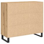 Buffet vidaXL avec 3 Portes Chêne Artisan 90x34x80 cm Bois d'ingénierie