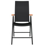 vidaXL Ensemble à manger de jardin 5 Pièces Noir