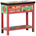 vidaXL Table console avec tiroir Multicolore 80 x 35 x 76 cm
