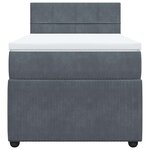 vidaXL Sommier à lattes de lit avec matelas Gris foncé 100x200 cm