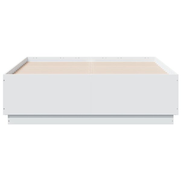 vidaXL Cadre de lit sans matelas blanc 140x190 cm