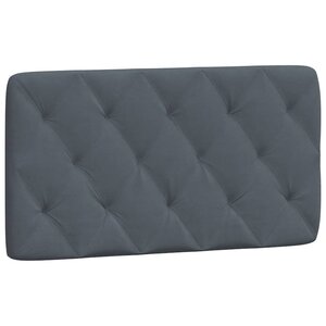 vidaXL Coussin de tête de lit gris foncé 100 cm velours