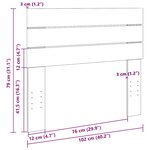vidaXL Tête de lit 100 cm en bois massif de chêne
