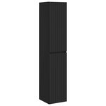 vidaXL Cabinet de Salle de Bain Mural Noir 33 x 34 5 x 160 cm