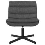 vidaXL Chaise pivotante Noir 63 x 75 x 76 cm PU antique