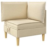 vidaXL Canapé modulaire avec rangement 5 Pièces Crème Tissu