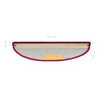 vidaXL Tapis d'escalier 10 pièces 56 x 17 x 3 cm Rouge Demi-rond