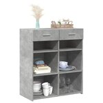 vidaXL Buffet gris béton 80x42 5x93 cm bois d'ingénierie