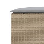 vidaXL Salon de jardin 3 Pièces demi-rond beige résine tressée