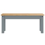 vidaXL Ensemble à manger Panama 3 Pièces gris bois de pin massif