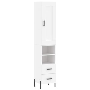 vidaXL Buffet haut Blanc 34 5x34x180 cm Bois d'ingénierie