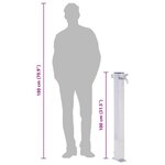 vidaXL Colonne à eau de jardin 100 cm acier inoxydable carré