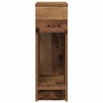 vidaXL Table de chevet avec tiroir vieux bois 20x36x60 cm