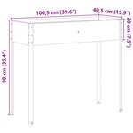 vidaXL Jardinière 100 5x40 5x90 cm acier résistant aux intempéries