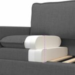 vidaXL Canapé Gris foncé 76 x 81 x 87 5 cm Tissu