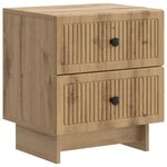 vidaXL Cabinet de chevet 2 Pièces Chêne artisanal 43 x 34 5 x 47 5 cm