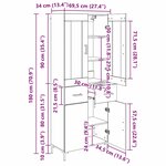 vidaXL Haut Armoire avec tiroir 2 Pièces Bois ancien Bois d'ingénierie