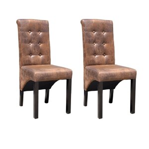 vidaXL Chaises à manger lot de 2 marron similicuir