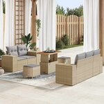 vidaXL Ensemble de canapé de jardin Manuel 8 Pièces beige et gris clair