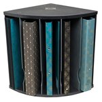 Trieur d'angle 5 compartiments exacompta - noir/gris