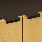 vidaXL Buffet Noir et or 60 x 33 x 75 cm Bois de mangue massif